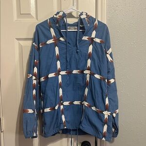 Vintage Angelique Blue Cotton Hoodie​- Free Size